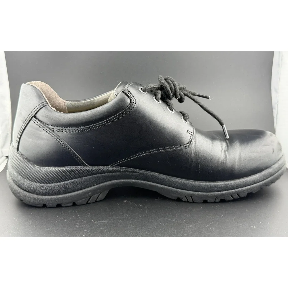Dansko Walker: Black Leather, Slip Resistant Oxford Shoes, Mens Size 44/10.5-11